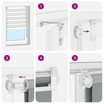 Doppelrollo Sandbraun 135x200 cm Stoffbreite 130,9 cm Polyester