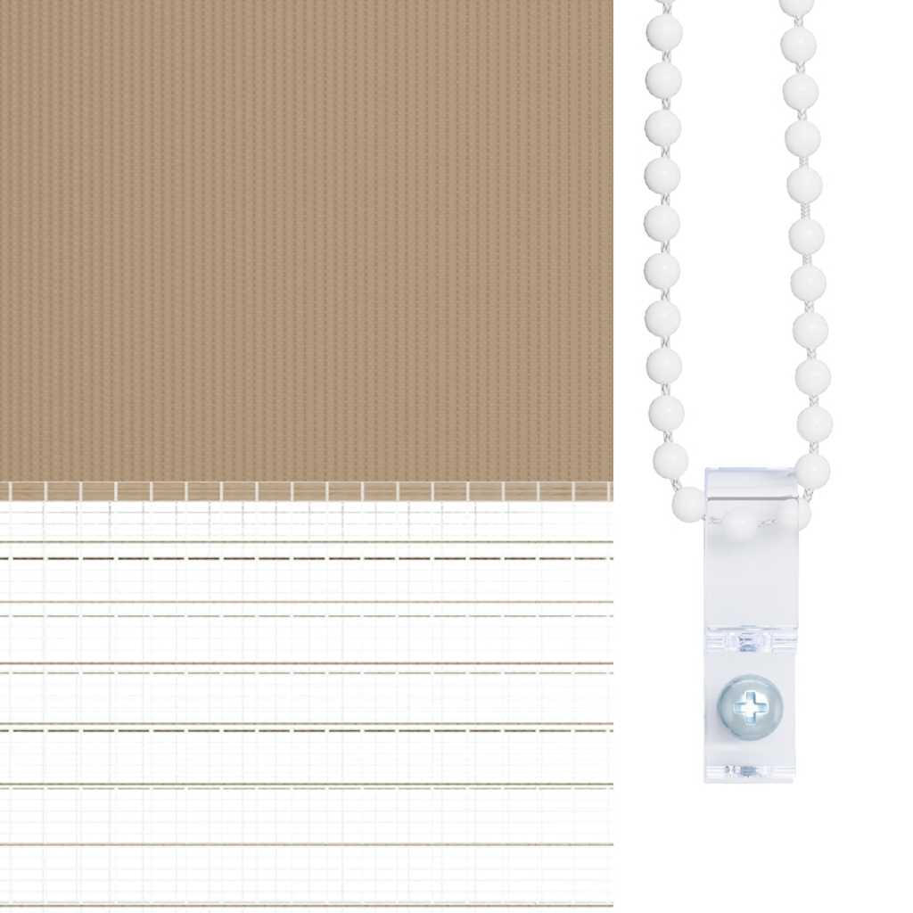 Doppelrollo Sandbraun 145x230 cm Stoffbreite 140,9 cm Polyester