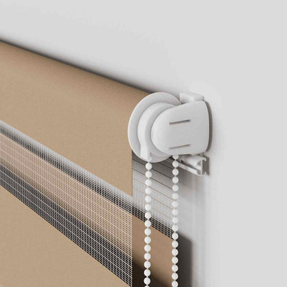 Doppelrollo Sandbraun 145x230 cm Stoffbreite 140,9 cm Polyester