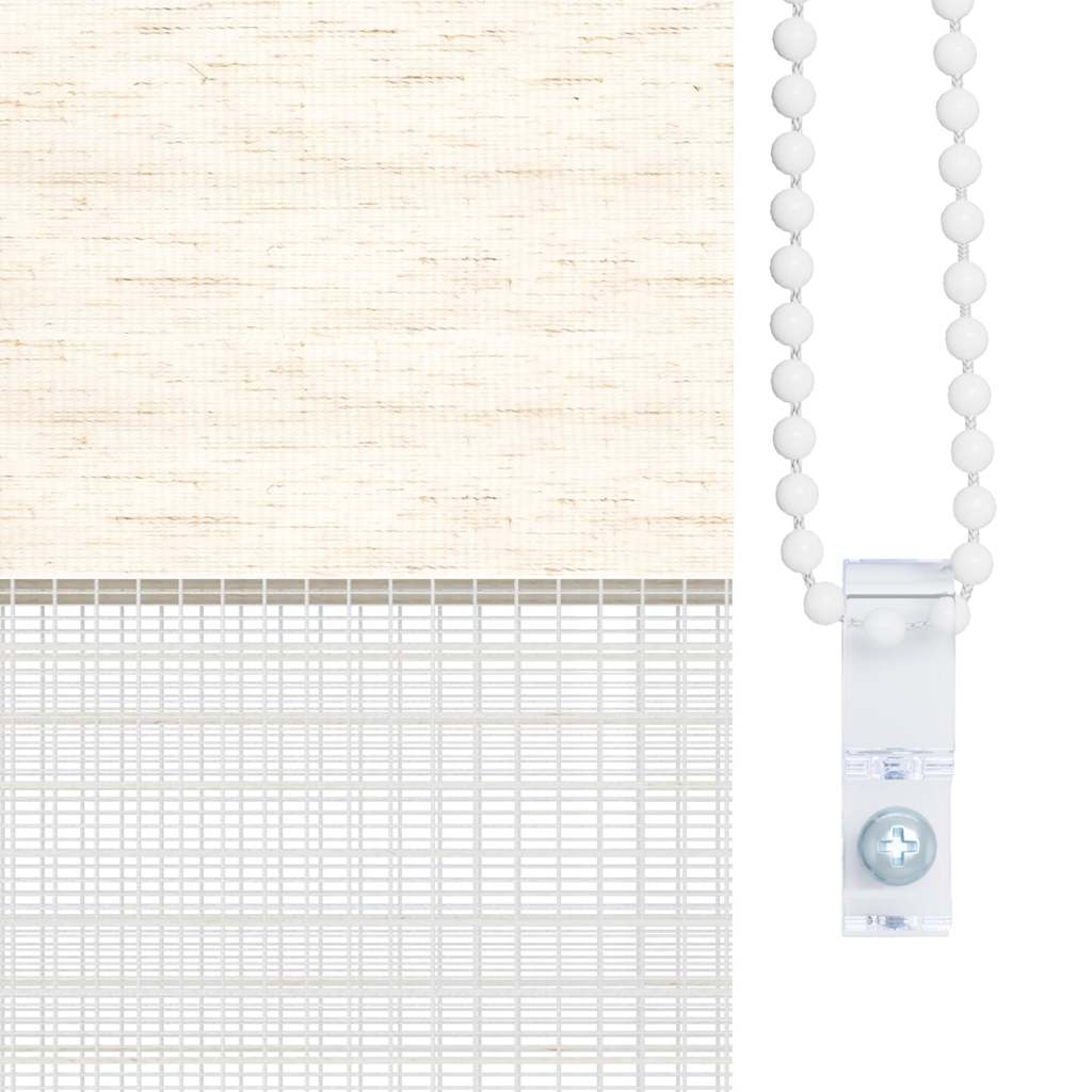 Doppelrollo Marmorbeige 40x100 cm Stoffbreite 35,9 cm Polyester