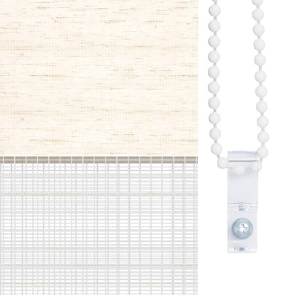 Doppelrollo Marmorbeige 70x150 cm Stoffbreite 65,9 cm Polyester