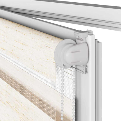 Doppelrollo Marmorbeige 80x230 cm Stoffbreite 75,9 cm Polyester