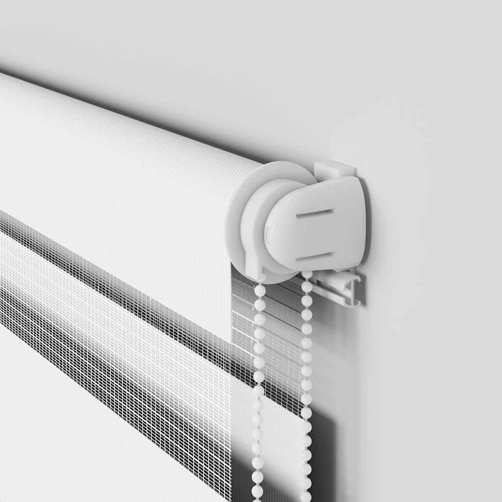 Doppelrollo Weiß 85x100 cm Stoffbreite 80,9 cm Polyester