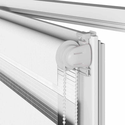 Doppelrollo Weiß 85x150 cm Stoffbreite 80,9 cm Polyester