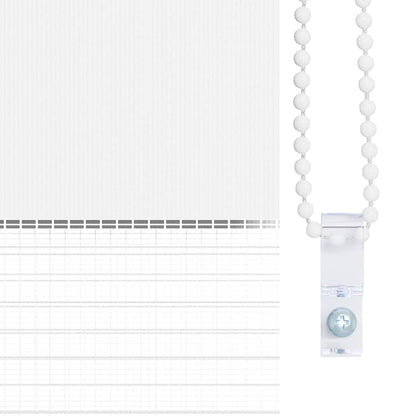 Doppelrollo Weiß 85x200 cm Stoffbreite 80,9 cm Polyester