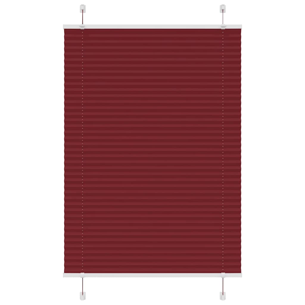 Plissee Bordeauxrot 90x100 cm Stoffbreite 89,4 cm Polyester