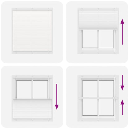 Plissee Weiß 115x150 cm Stoffbreite 114,4 cm Polyester