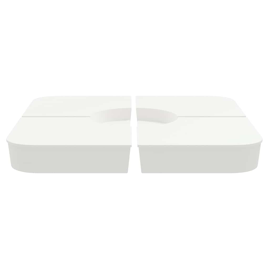 4-tlg. Kreuzfuß-Schirmständer-Set 100 kg PP