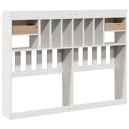 Kopfteil mit Stauraum Weiß 160 cm Massivholz Kiefer