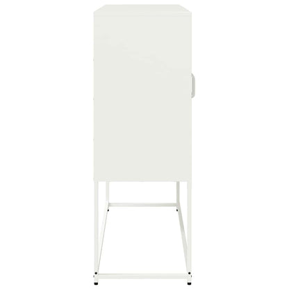 Sideboard Weiß 100,5x39x107 cm Kaltgewalzter Stahl
