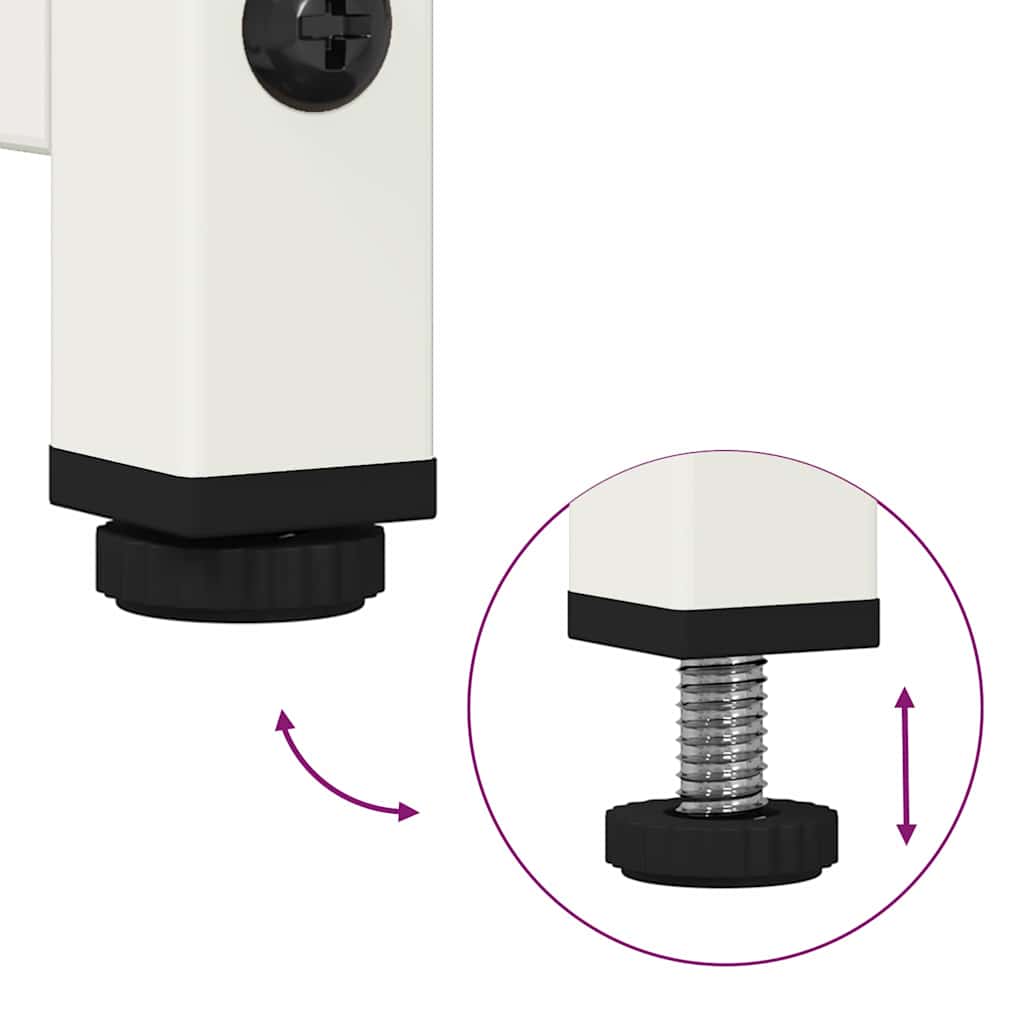 Sideboard Weiß 100,5x39x107 cm Kaltgewalzter Stahl