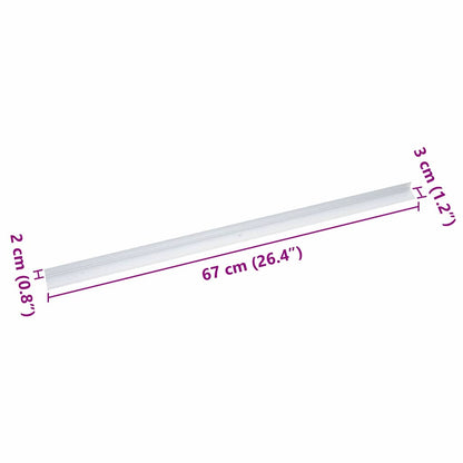 Treppenkantenprofile 30 pcs Silber 67 x 3 x 2 cm Aluminium