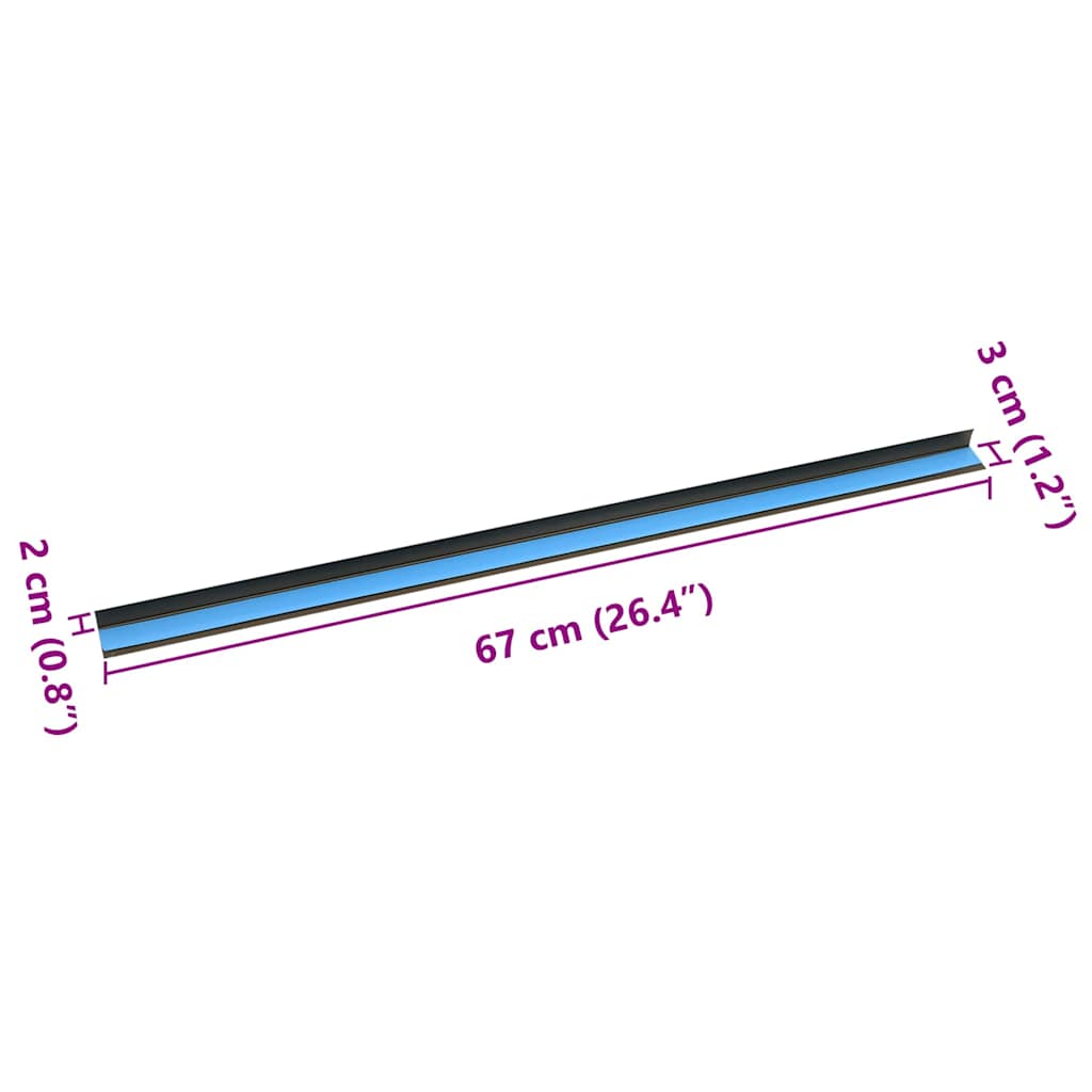 Treppenkantenprofile 10 pcs Braun 67 x 3 x 2 cm Aluminium