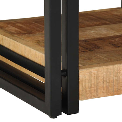 Nachttische 2 Stk. 40x40x50 cm Raues Massivholz Mango