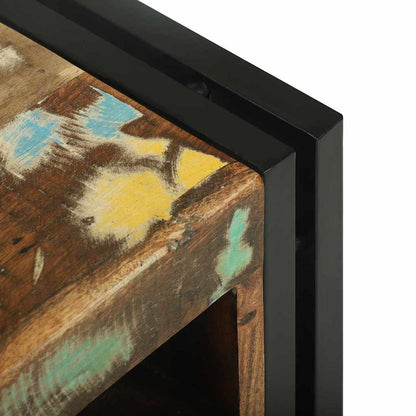 Weinregal 35 x 35 x 39 cm Massives upgecyceltes Holz