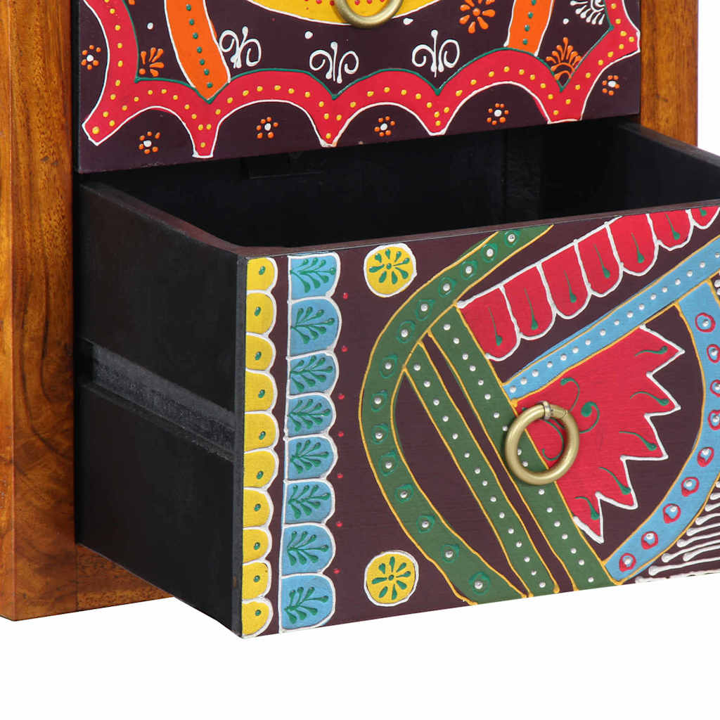 Nachttisch Braun 35 x 30 x 40 cm Massivholz Akazie