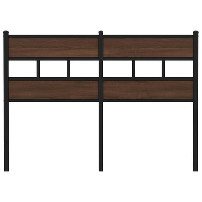 Ersatz-Kopfteil Braun Eichen-Optik 120 cm Stahl und Holzwerkstoff