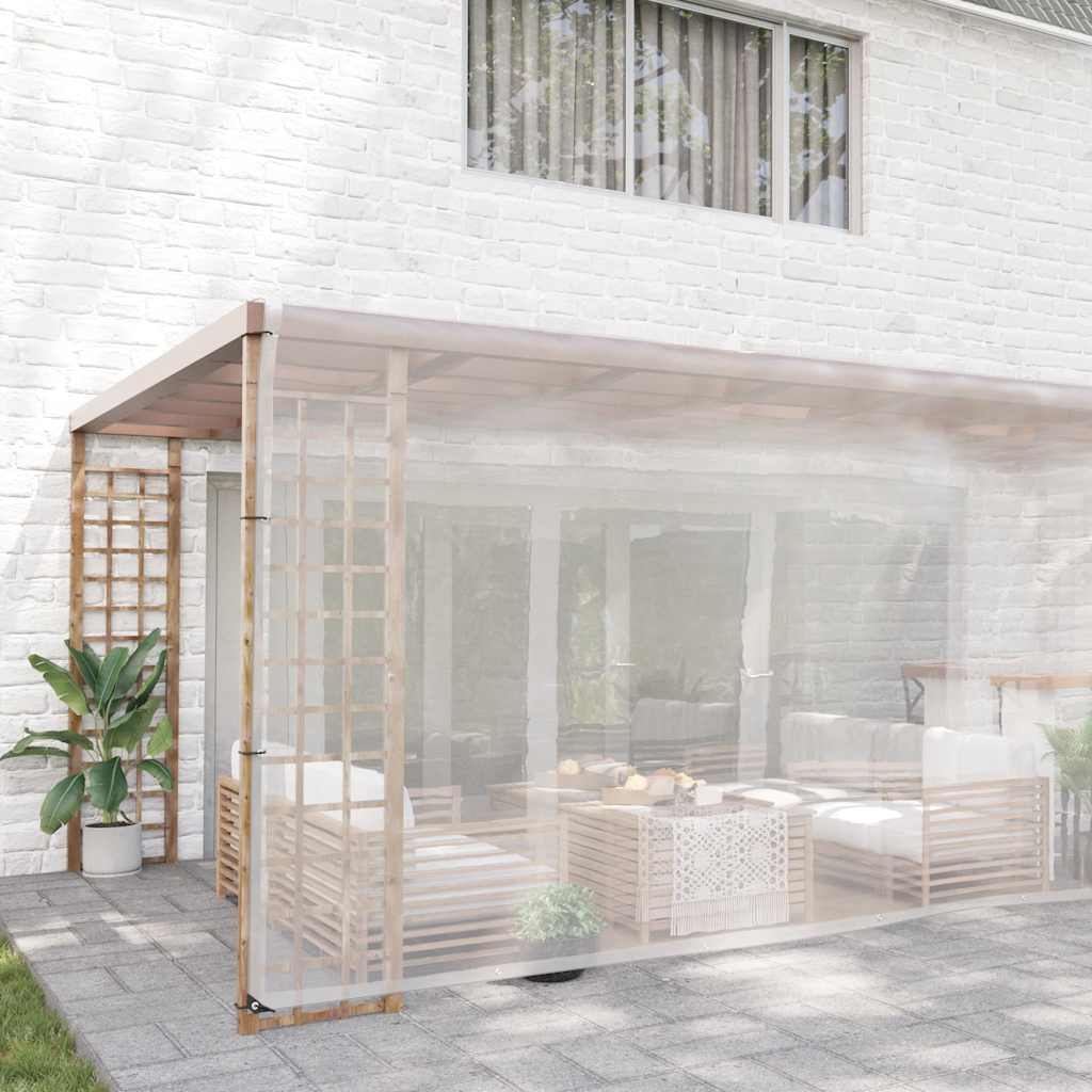 Transparente Plane mit Ösen 6x10 m Polyethylen