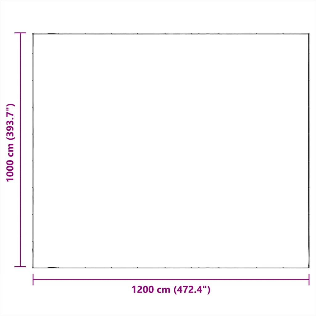 Transparente Plane mit Ösen 10x12 m Polyethylen