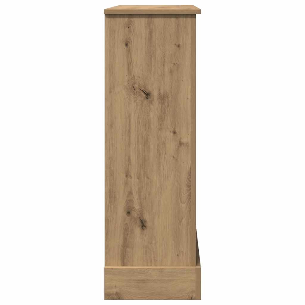 Kaminumrandung Artisan-Eiche 90x30x90 cm Holzwerkstoff