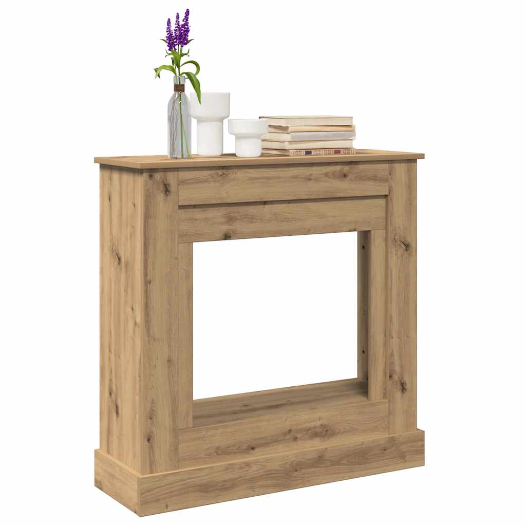 Kaminumrandung Artisan-Eiche 90x30x90 cm Holzwerkstoff