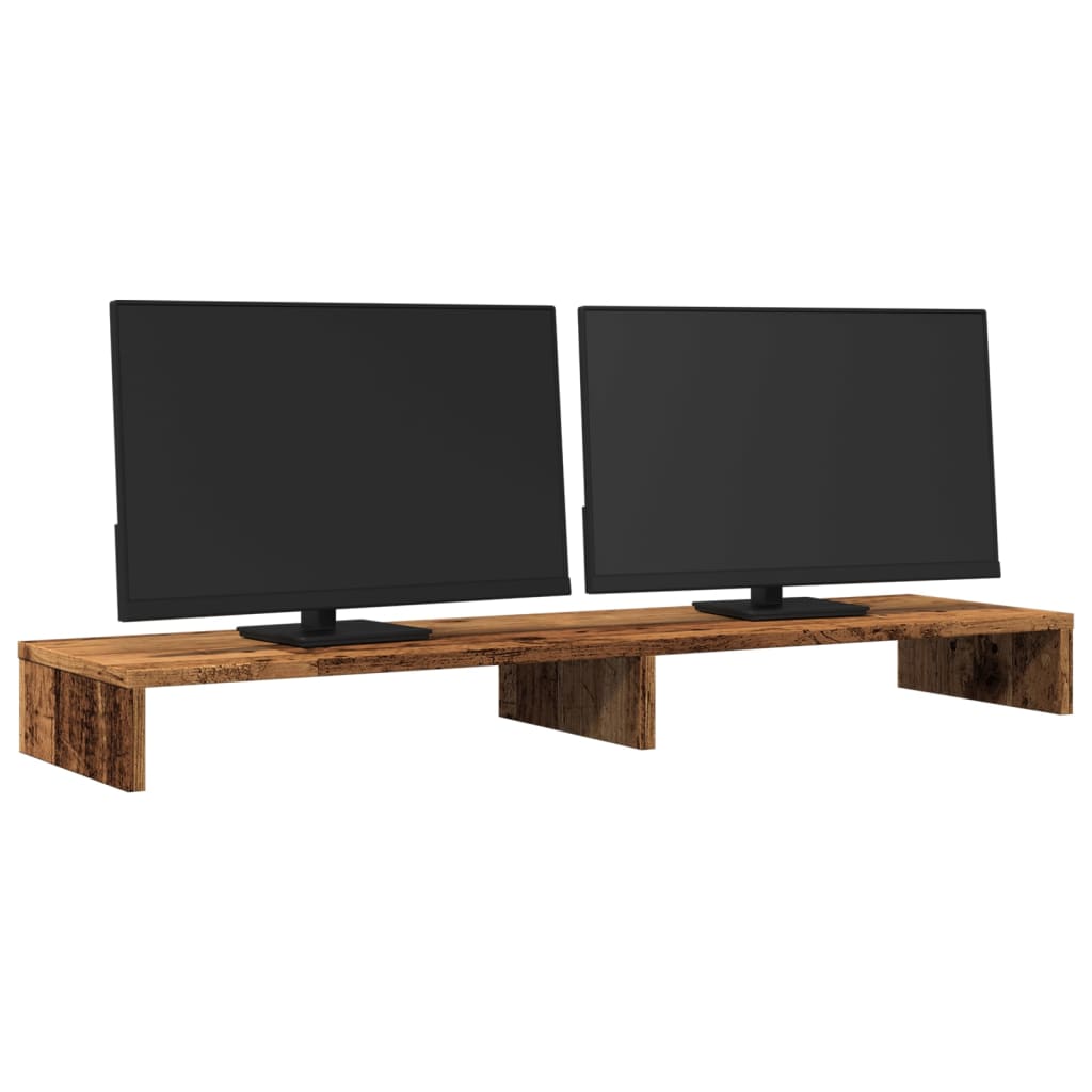 Monitorständer Altholz-Optik 100x27x10 cm Holzwerkstoff