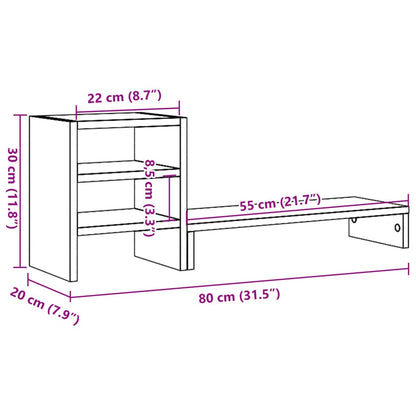 Monitorständer mit Schreibtisch-Organizer Artisan-Eiche
