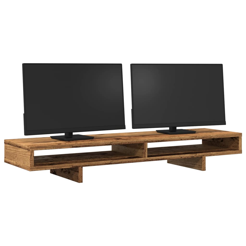 Monitorständer Altholz-Optik 100x27x15 cm Holzwerkstoff