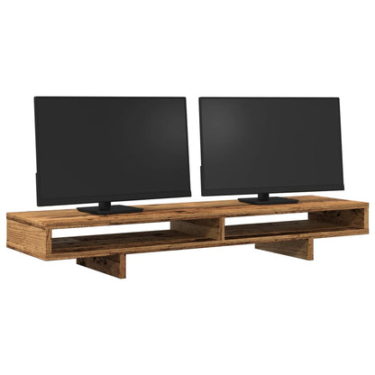 Monitorständer Altholz-Optik 100x27x15 cm Holzwerkstoff
