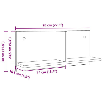 Wandschrank 70x16,5x30 cm Artisan-Eiche Holzwerkstoff