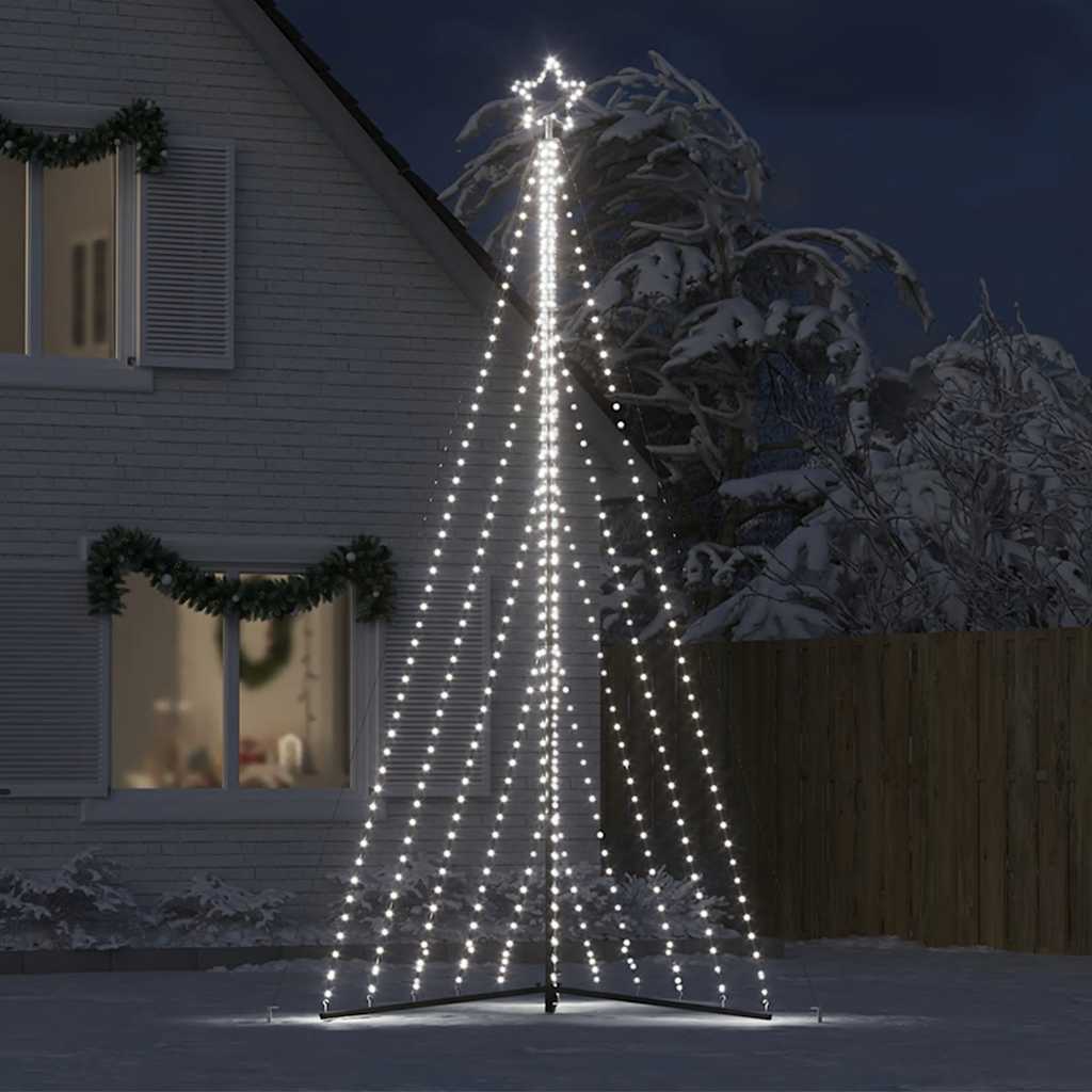 LED Weihnachtsbaum 570 LEDs Kaltweiß 399 cm
