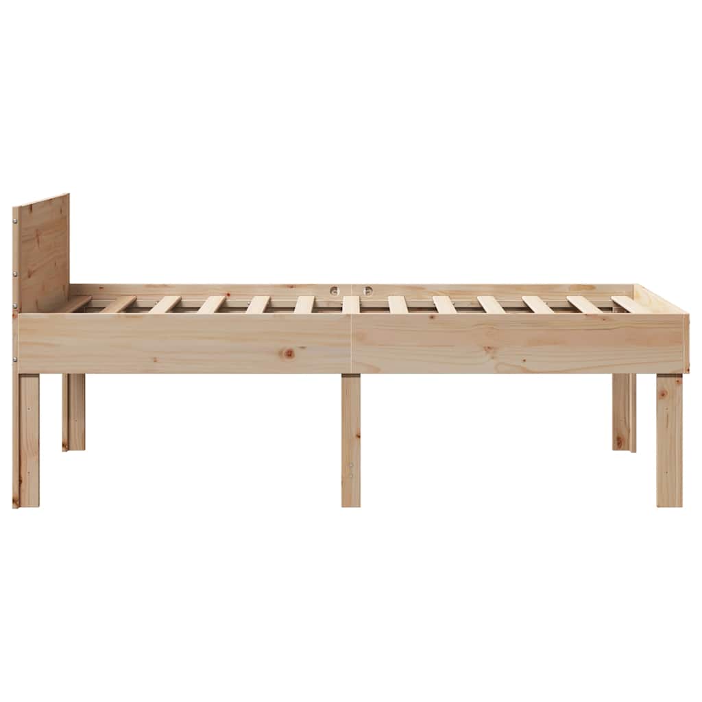Massivholzbett ohne Matratze 75x190 cm Kiefernholz