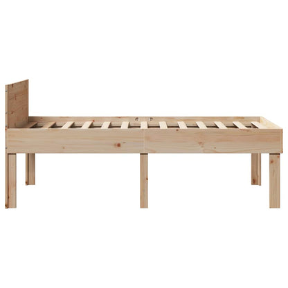 Massivholzbett ohne Matratze 75x190 cm Kiefernholz