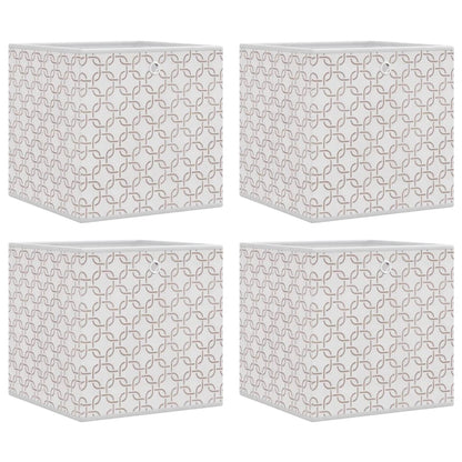 Faltboxen 4 Stk. Creme 32x32x32 cm Vlies