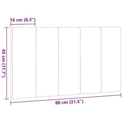 Kopfteil-Kissen "Hanko" Blau 80 cm Stoff
