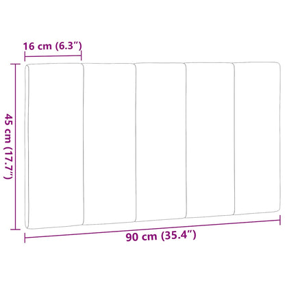 Kopfteil-Kissen "Hanko" Dunkelbraun 90 cm Stoff
