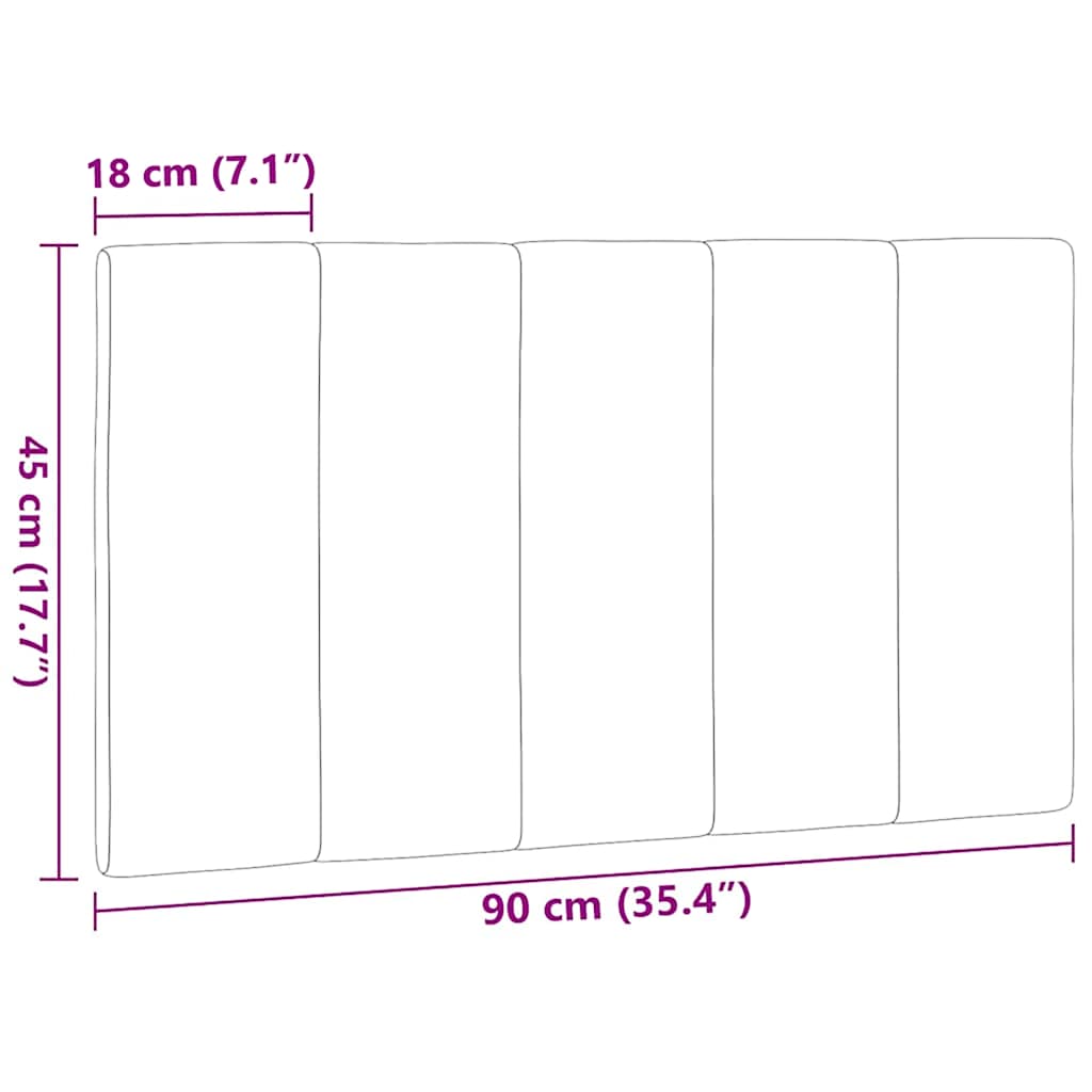 Kopfteil-Kissen "Hanko" Blau 90 cm Stoff