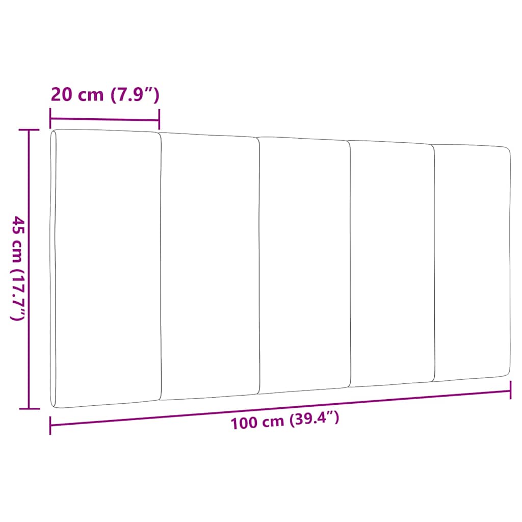 Kopfteil-Kissen "Hanko" Blau 100 cm Stoff