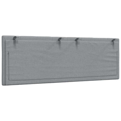 Kopfteil-Kissen "Hanko" Hellgrau 120 cm Stoff