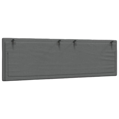 Kopfteil-Kissen "Hanko" Dunkelgrau 160 cm Stoff