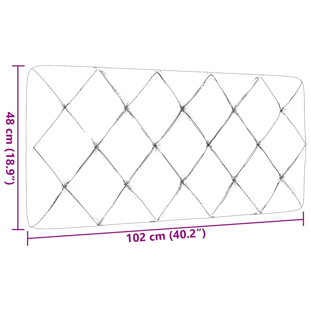 Kopfteil-Kissen Taupe 100 cm Stoff