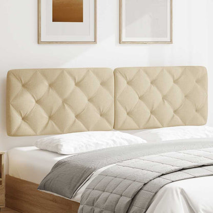 Kopfteil-Kissen Creme 180 cm Stoff