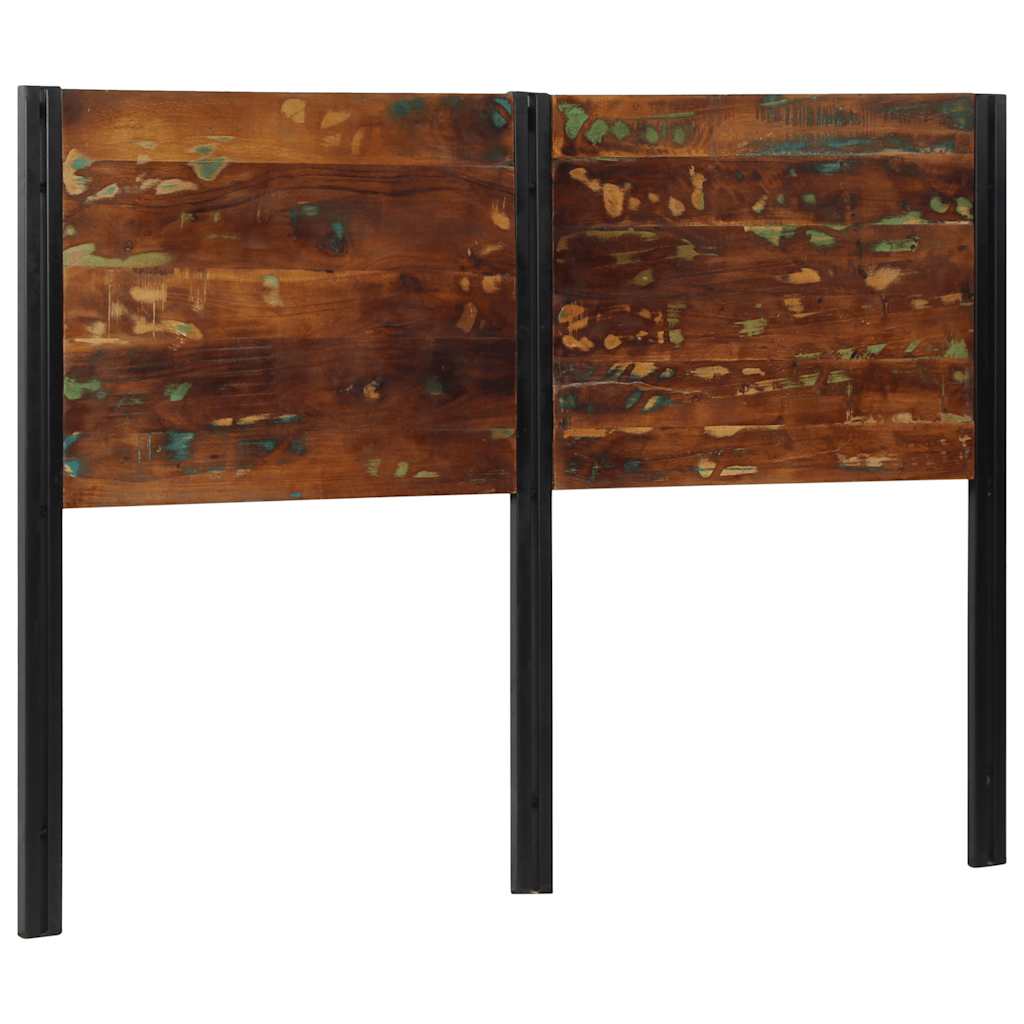 Kopfteil 140 cm Altholz Massivholz und Eisen