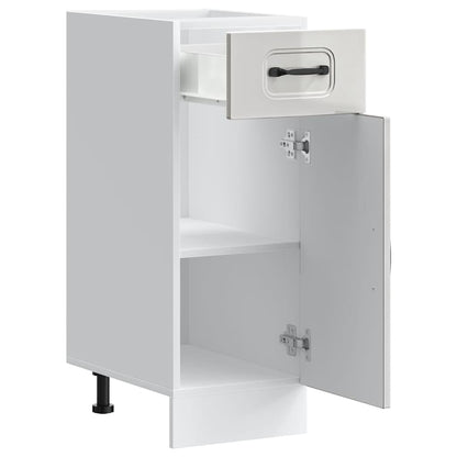 Küchenunterschrank Kalmar Hochglanz-Weiß Holzwerkstoff