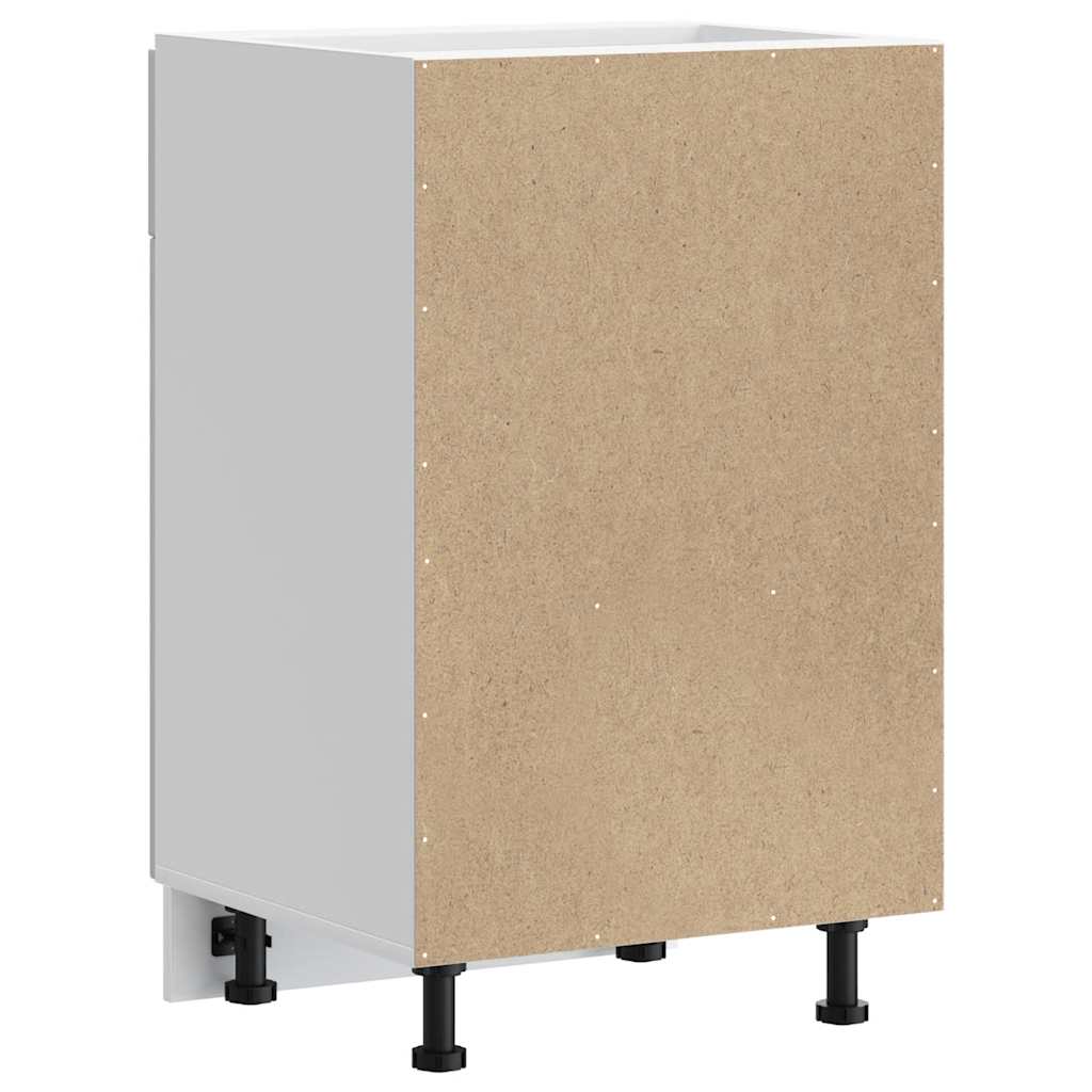 Küchenunterschrank Kalmar Hochglanz-Weiß Holzwerkstoff