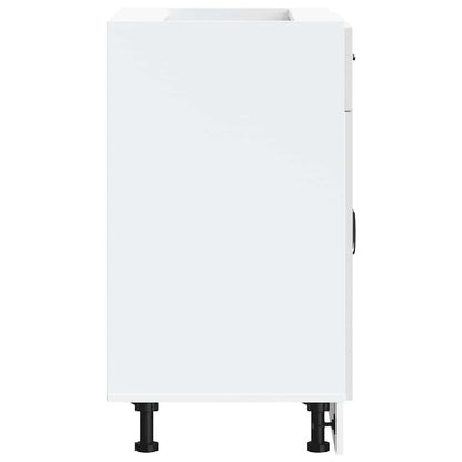 Küchenunterschrank Kalmar Hochglanz-Weiß Holzwerkstoff