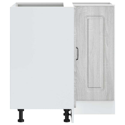 Küchen-Eckunterschrank Kalmar Grau Sonoma Holzwerkstoff