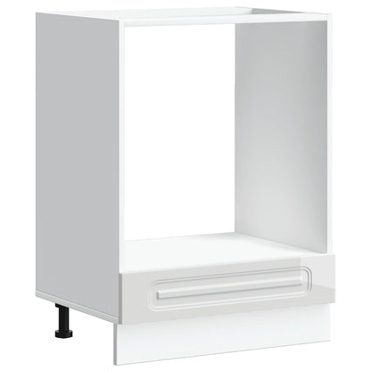 Herdumbauschrank Kalmar Hochglanz-Weiß Holzwerkstoff