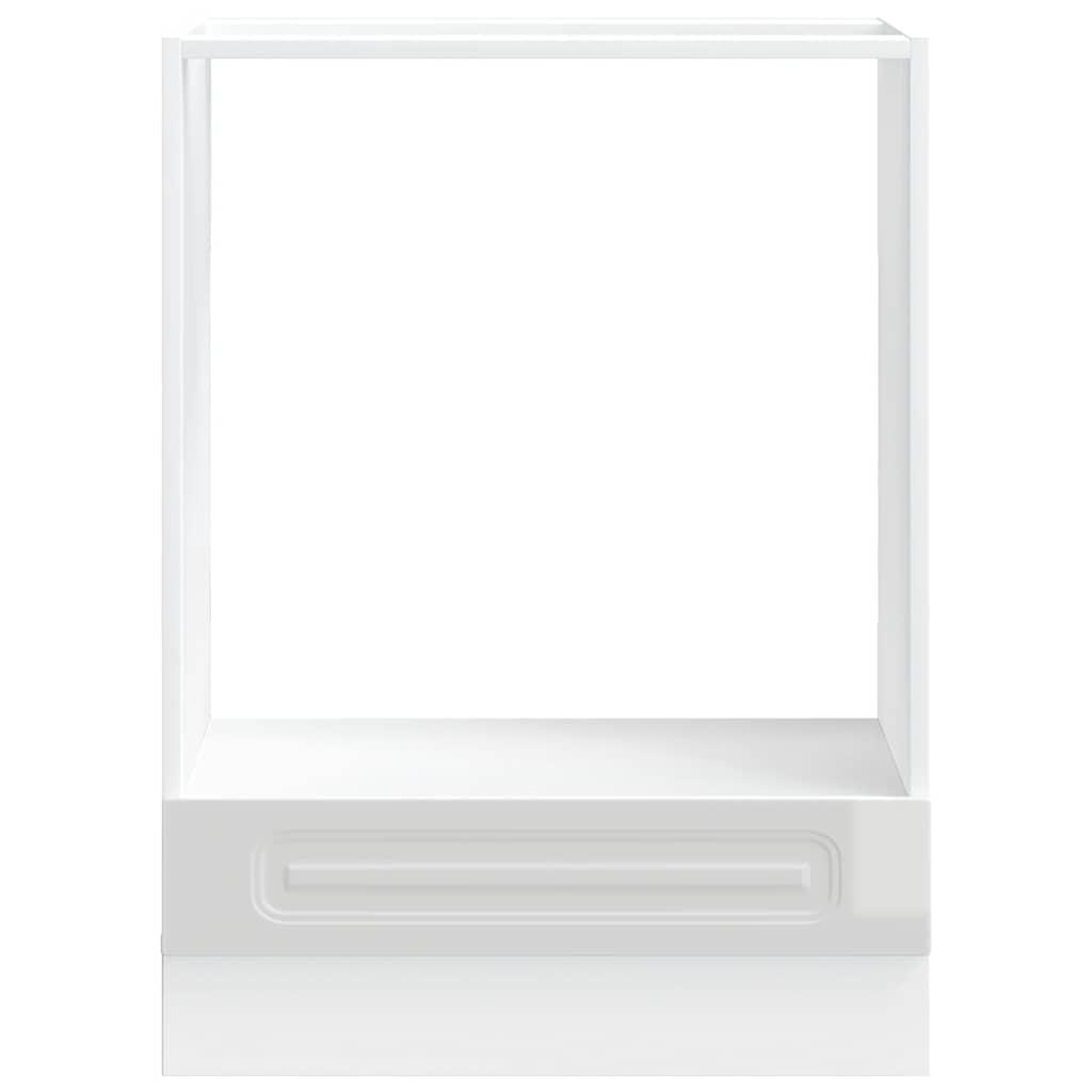 Herdumbauschrank Kalmar Hochglanz-Weiß Holzwerkstoff