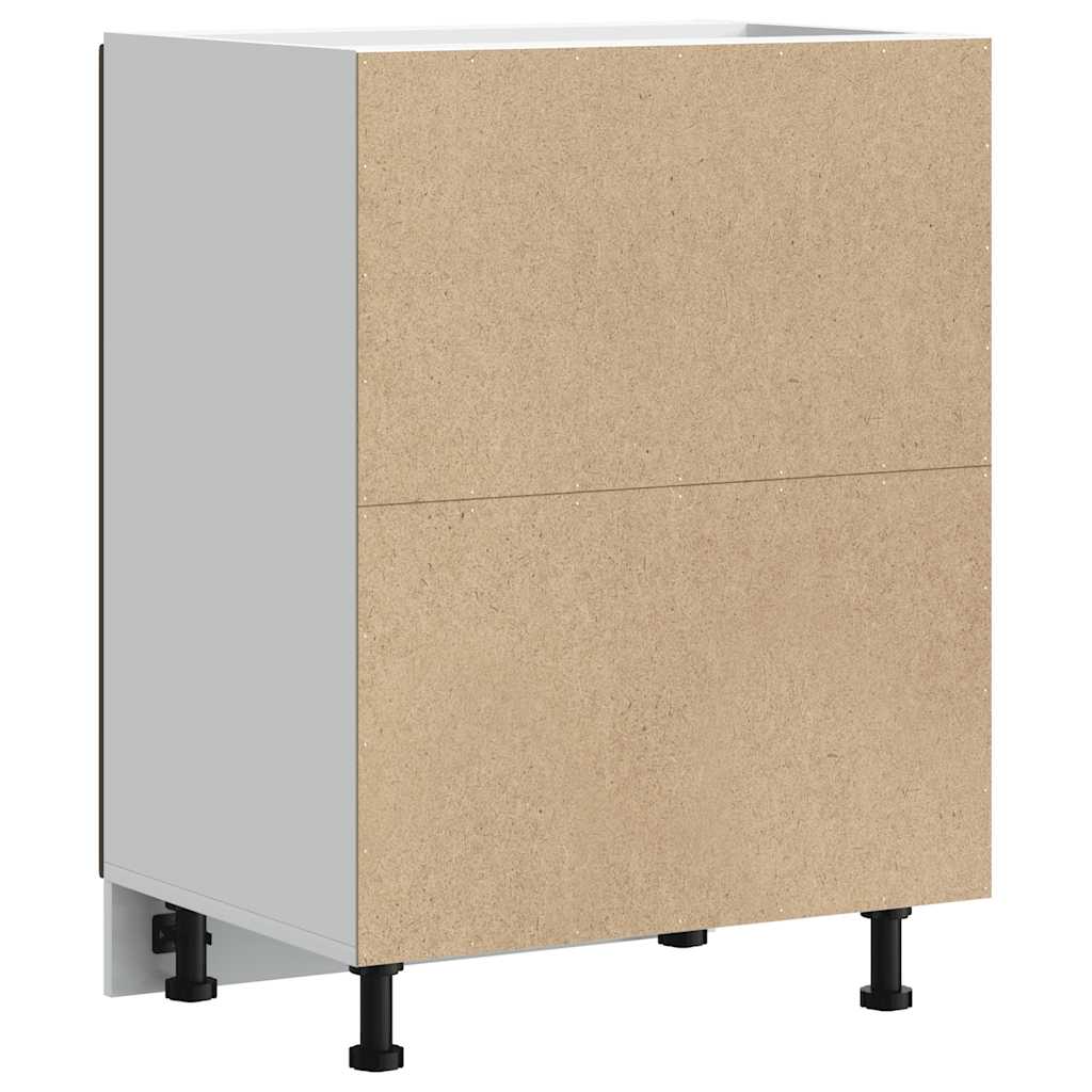 Spülenunterschrank Lucca Braun Eichen-Optik Holzwerkstoff